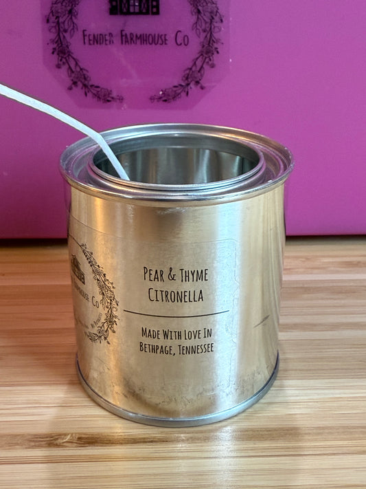 8oz Pear & Thyme Citronella Paint Can